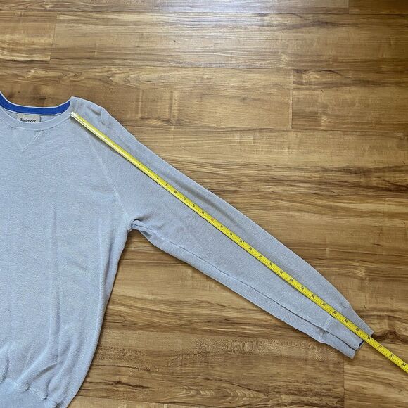 DARTMOOR XL Men’s Gray Silk Cashmere Cotton Knit Crewneck Preppy Sweater Golf - Picture 13 of 16